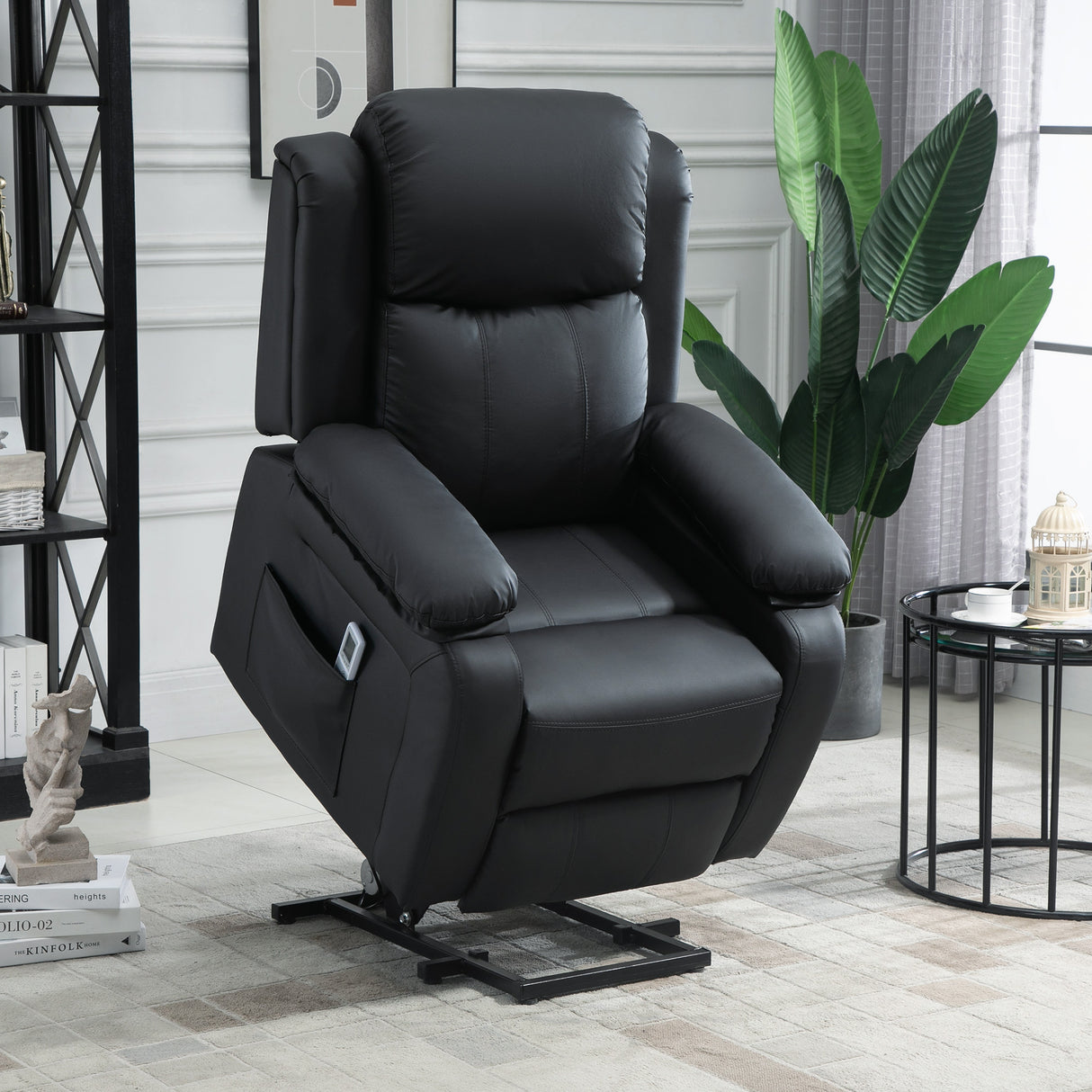Faux Leather Recliner Chair 82cm Wide - Velmora