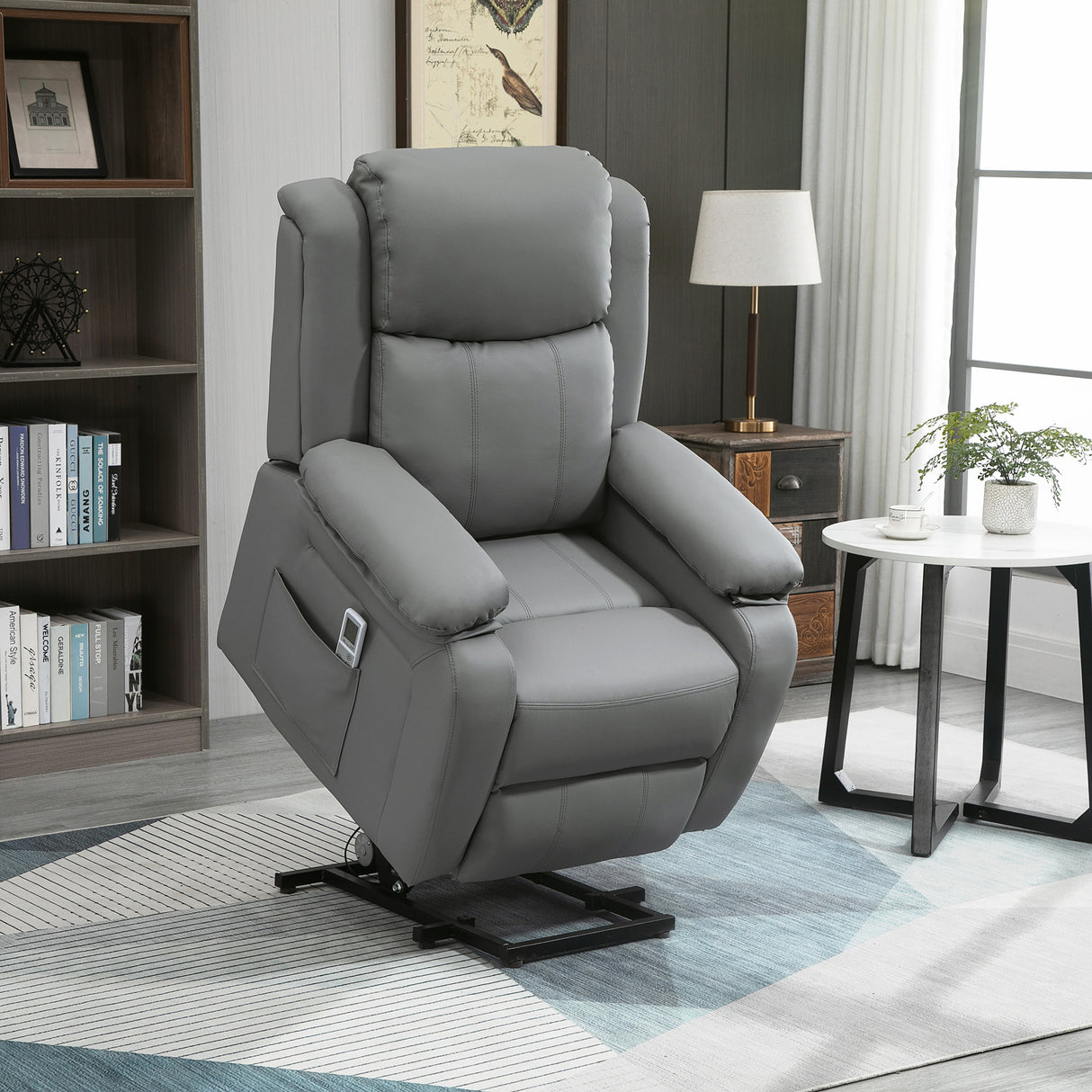 Faux Leather Recliner Chair 82cm Wide - Velmora