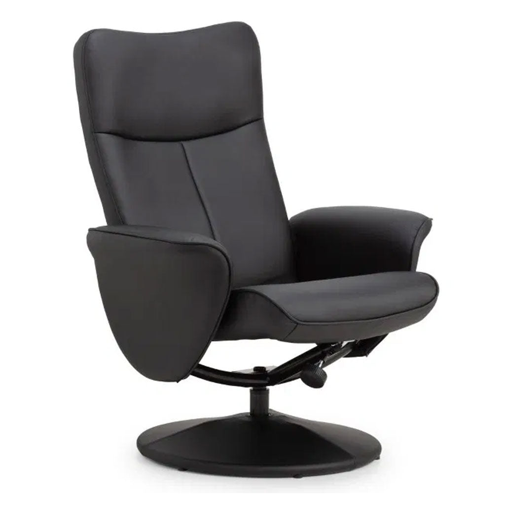 Faux Leather Recliner Chair With Stool - Lugano