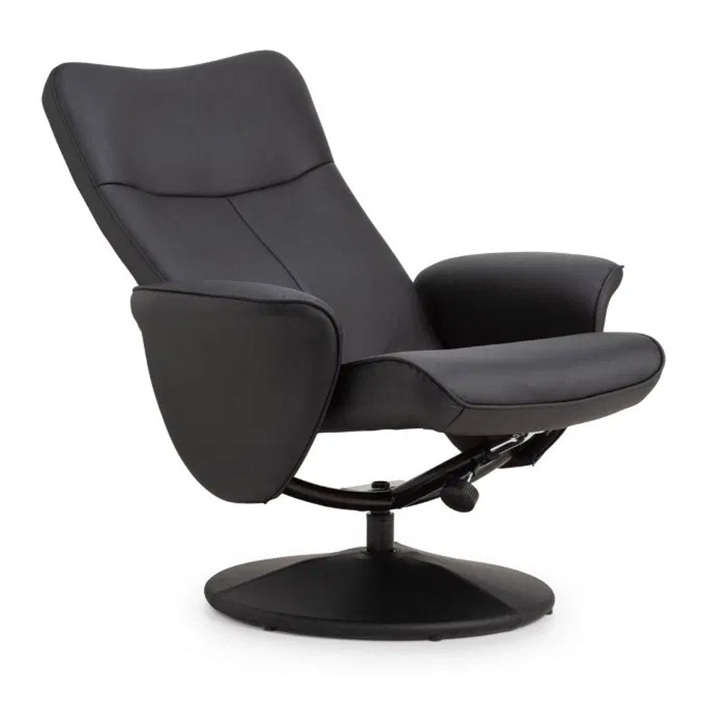 Faux Leather Recliner Chair With Stool - Lugano