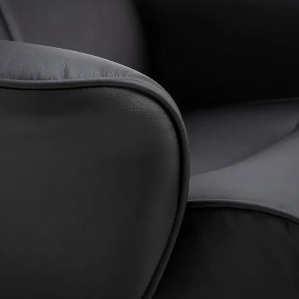 Faux Leather Recliner Chair With Stool - Lugano