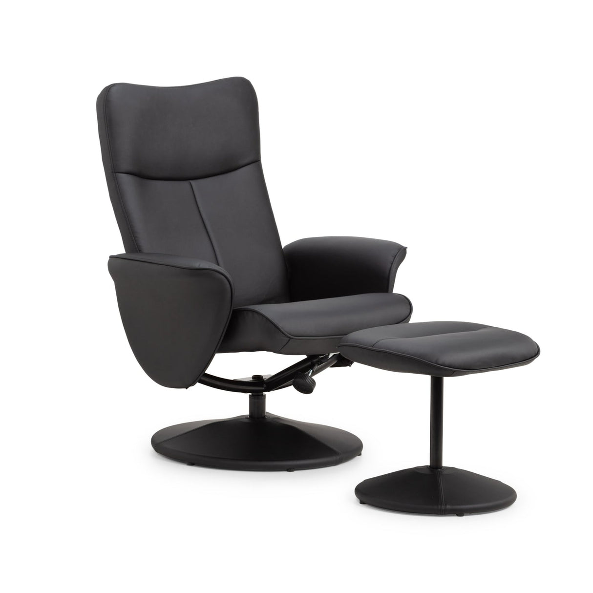 Faux Leather Recliner Chair With Stool - Lugano