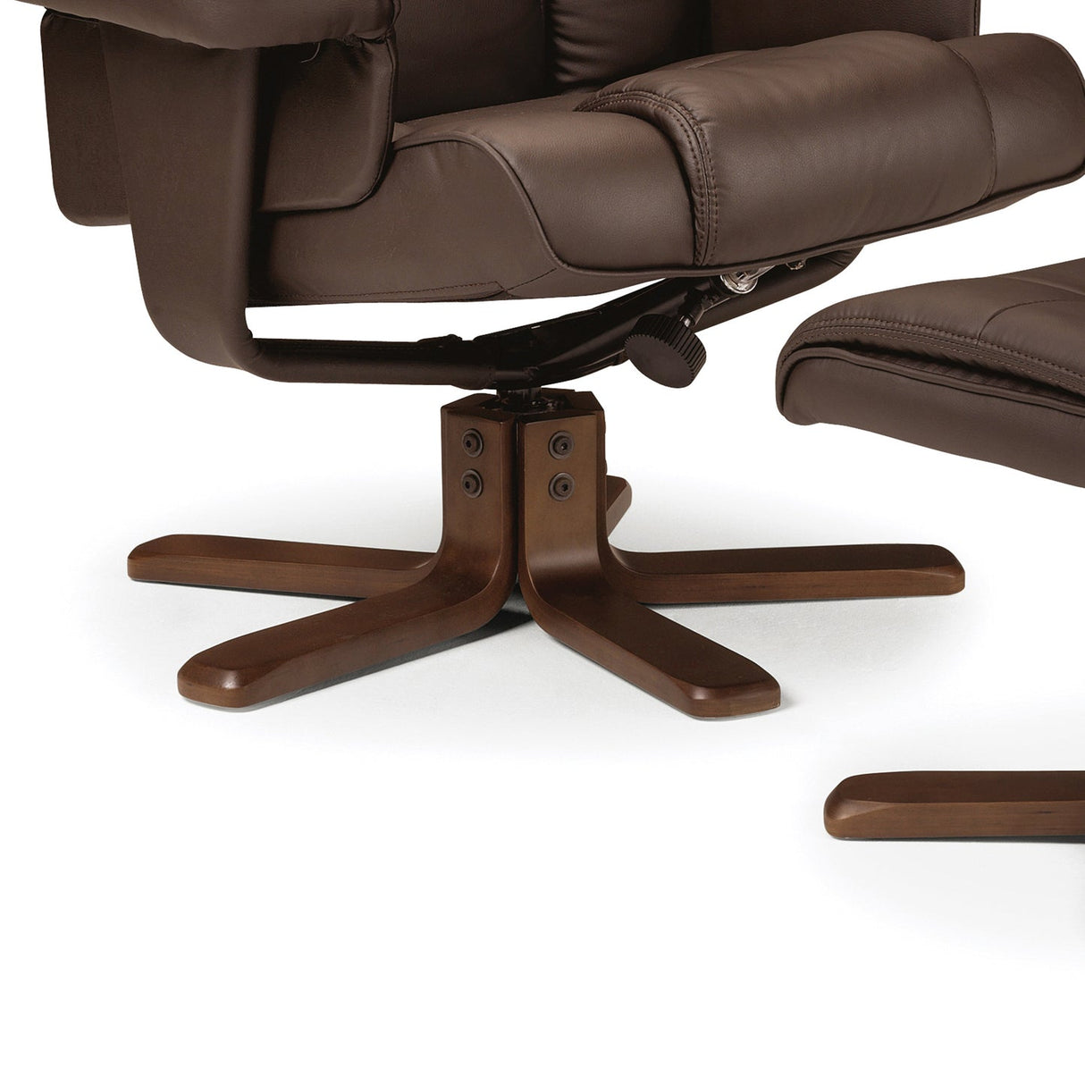 Faux Leather Recliner Chair With Stool - Malmo