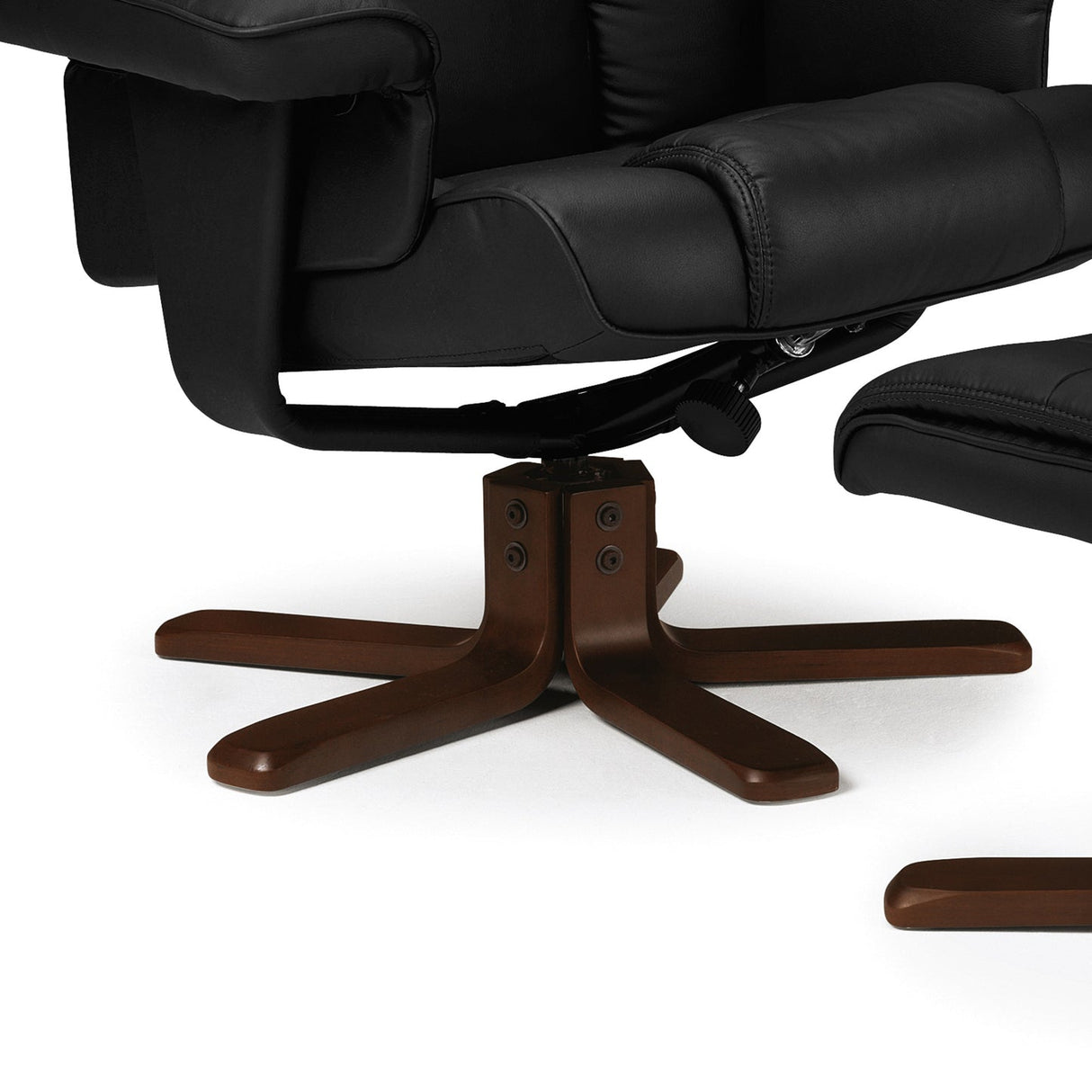 Faux Leather Recliner Chair With Stool - Malmo