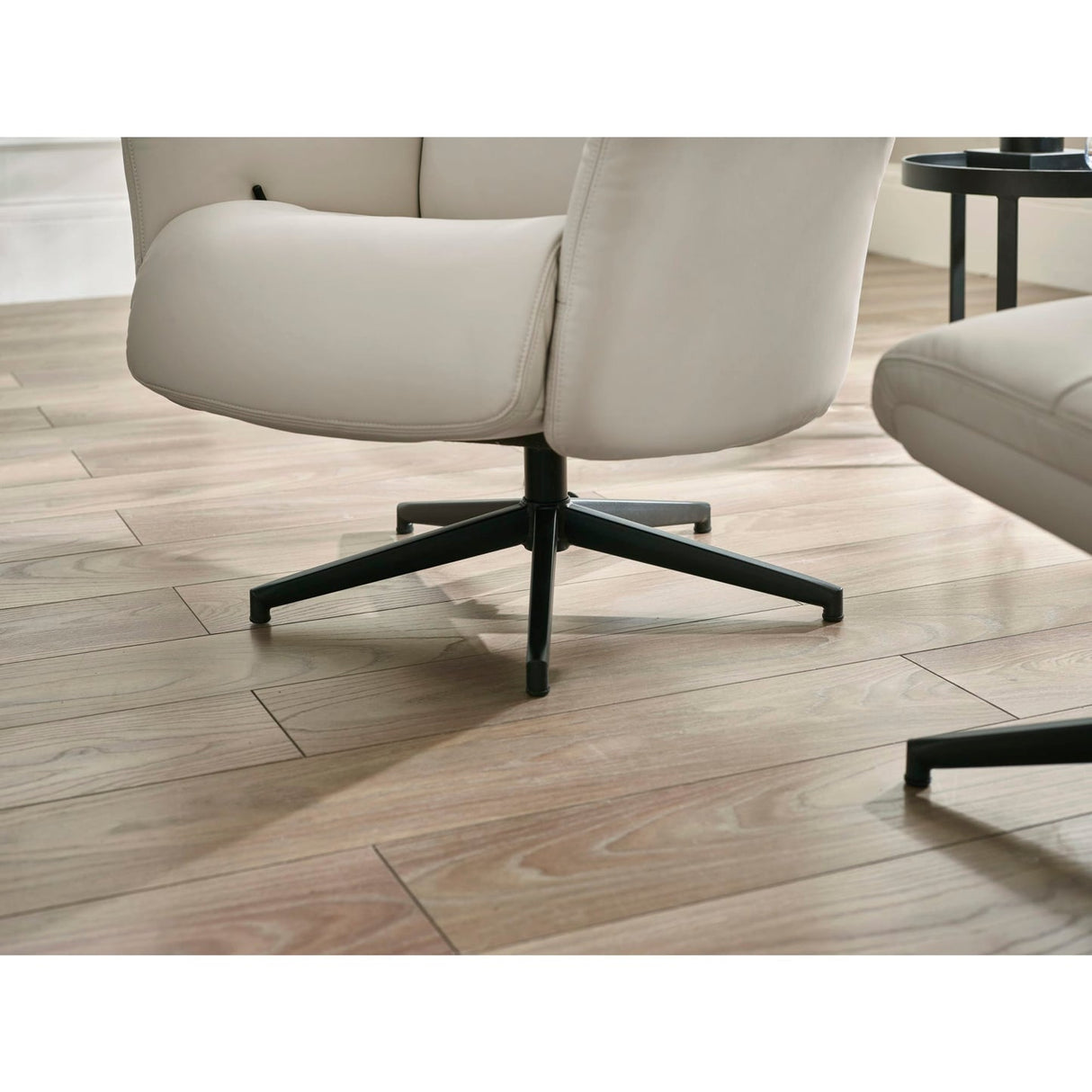 Faux Leather Recliner Chair With Stool - Priya