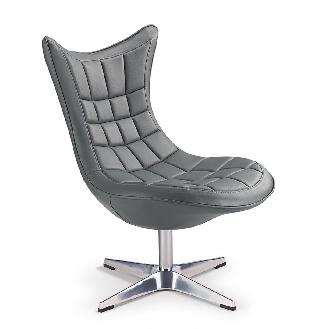 Faux Leather Wing Lounge Chair - Wrenley