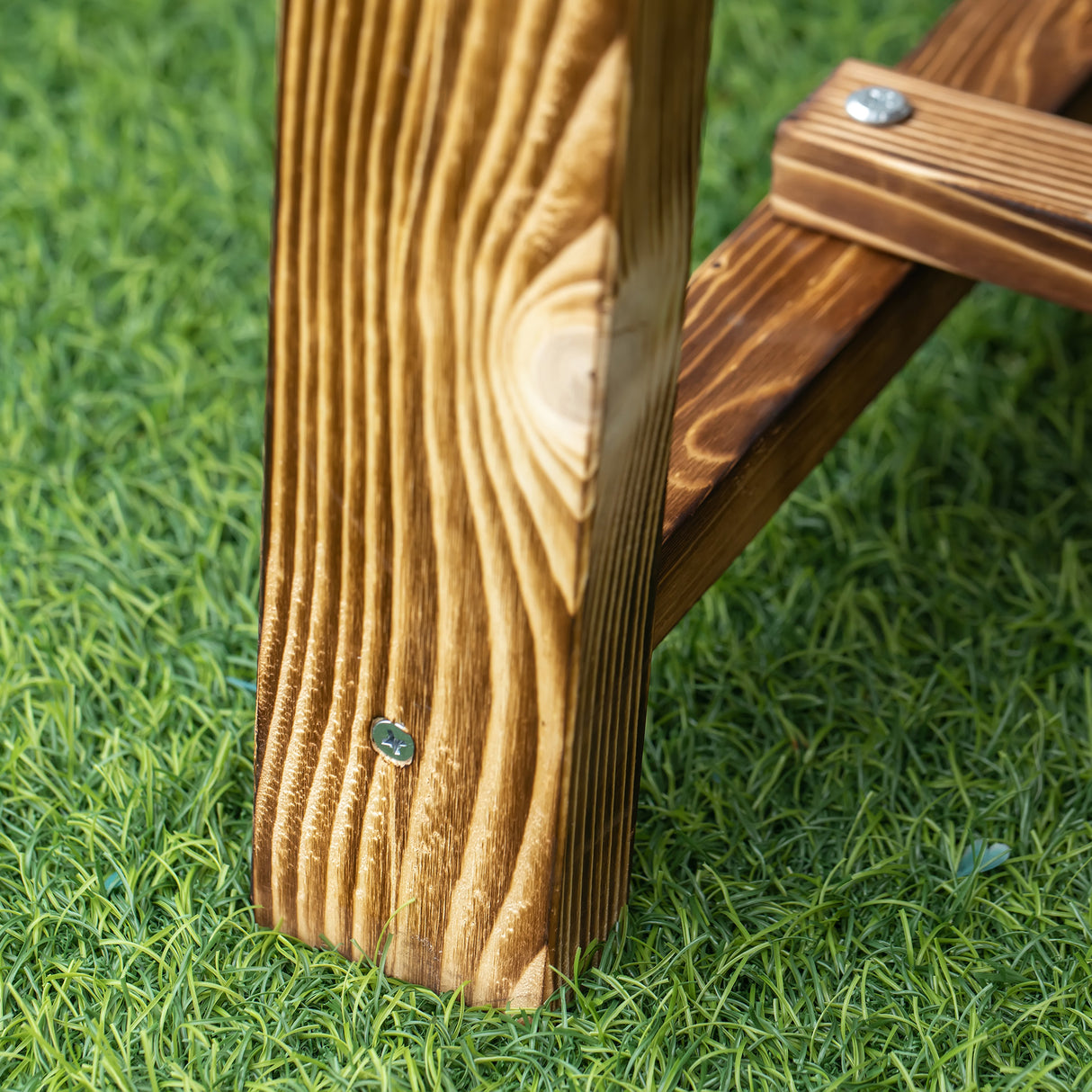 Fir Wood 2 Seater Garden Bench Patio Loveseat - Velmora