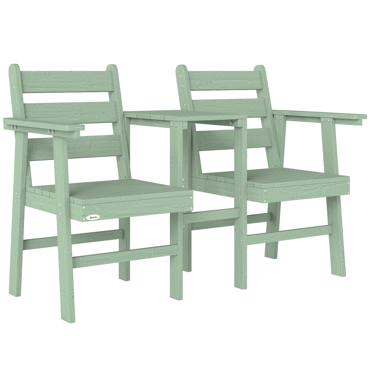 Fir Wood 2 Seater Garden Bench Loveseat - Velmora