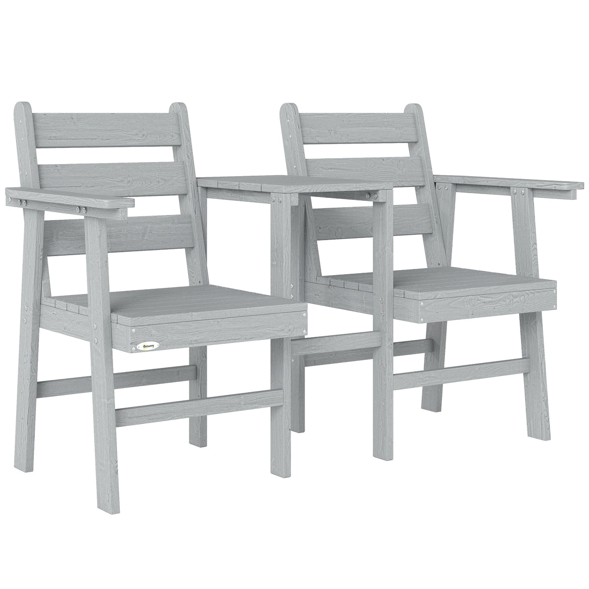 Fir Wood 2 Seater Garden Bench Loveseat - Velmora