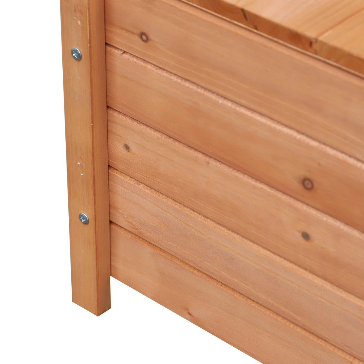 Fir Wood 2 Seater Garden Storage Bench - Velmora