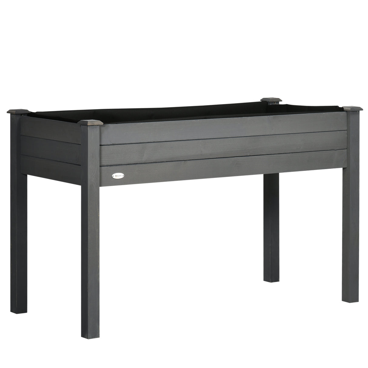 Fir Wood Outdoor Garden Planter Box 122.5cm Wide - Velmora
