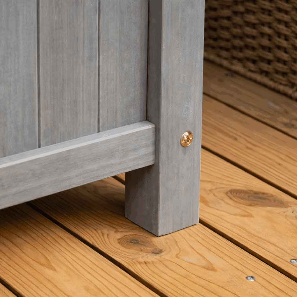 Fir Wood Outdoor Garden Planter Box 90cm Wide - Velmora