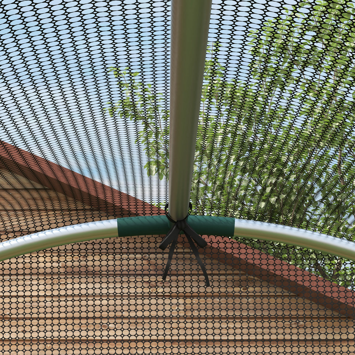 Galvanised Steel Frame Garden Fruit Greenhouse 120cm Length With Zipped Door - Velmora
