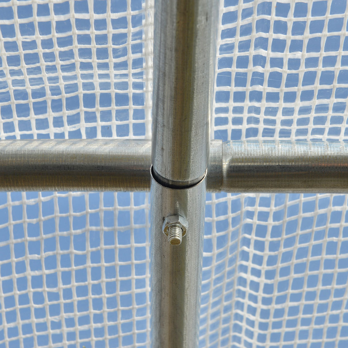 Galvanised Steel Frame Garden Greenhouse 200cm Wide With 6 Windows - Velmora
