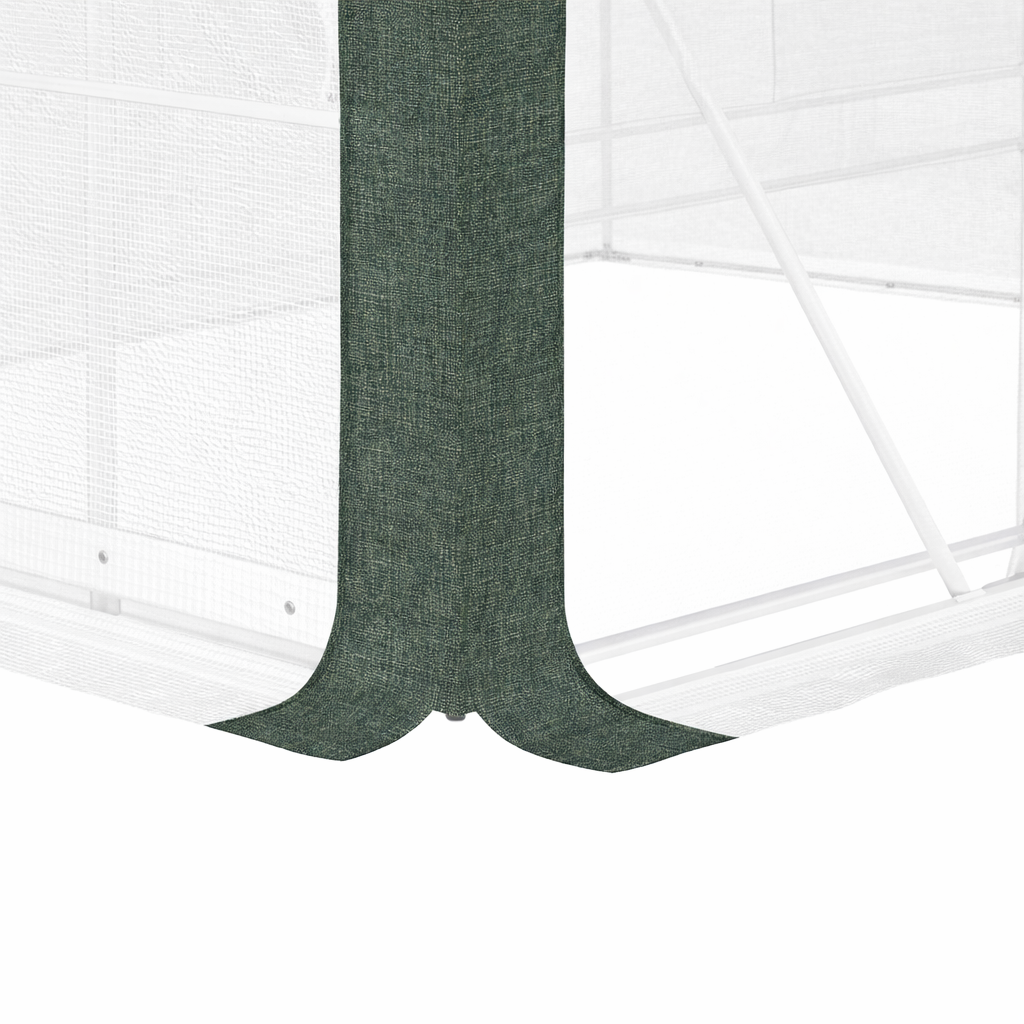 Galvanised Steel Frame Garden Greenhouse 296cm Length - Velmora