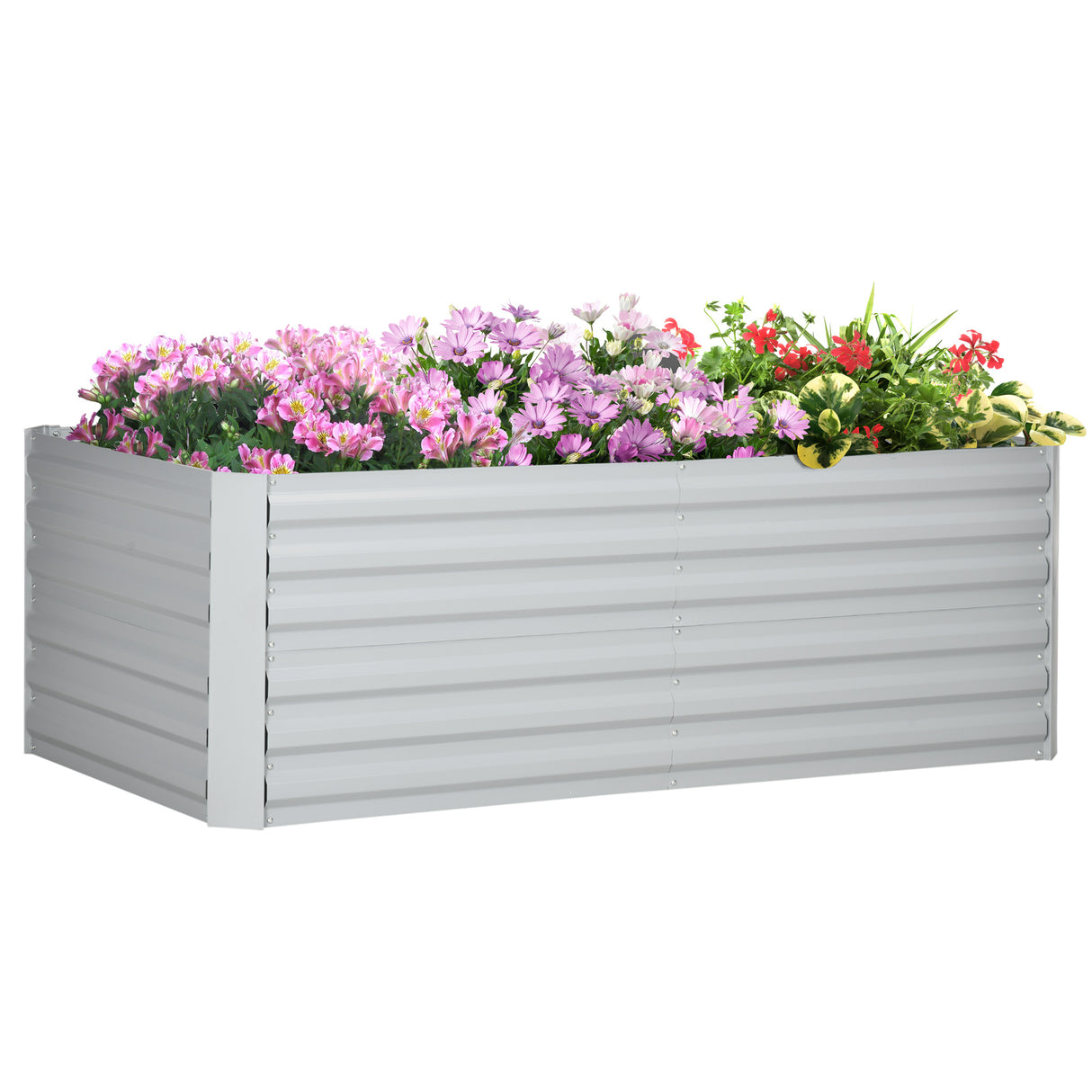Galvanised Steel Outdoor Garden Planter Box 180cm Wide - Velmora