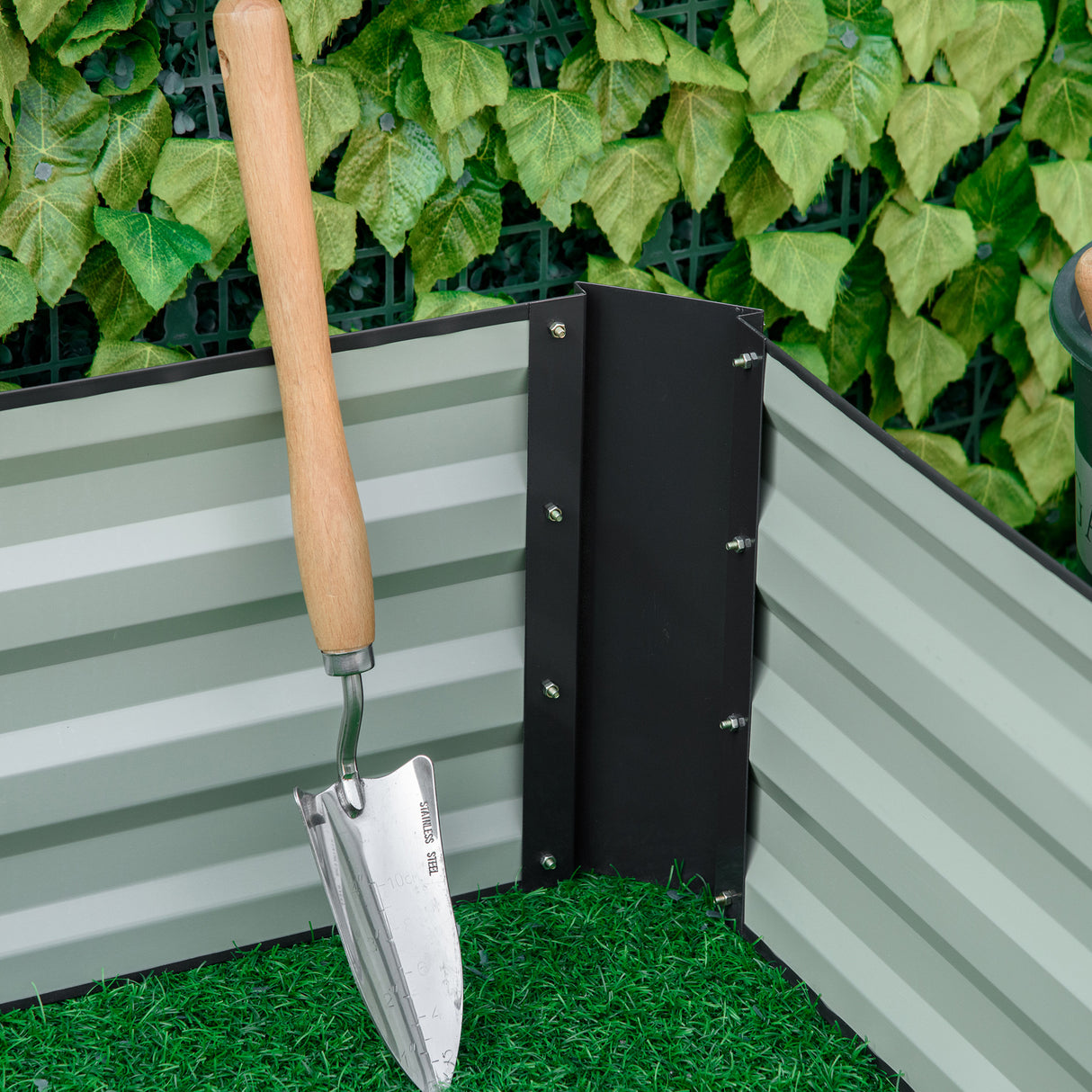 Galvanised Steel Outdoor Garden Planter Box 241cm Wide - Velmora