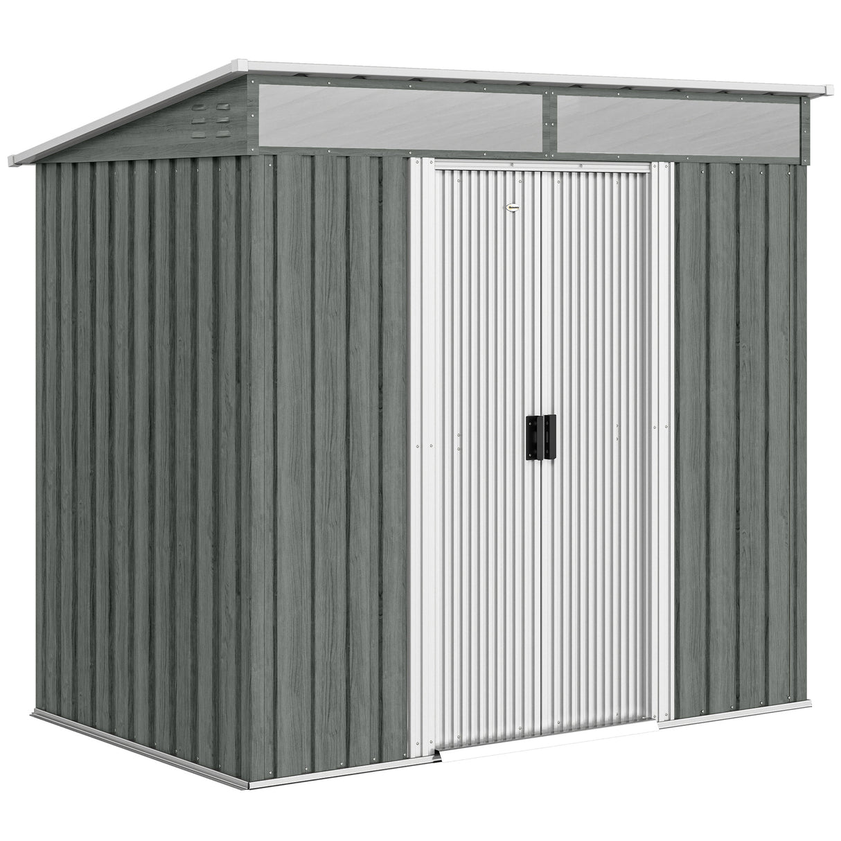 Galvanised Steel Outdoor Garden Shed 6.5ft x 4ft - Velmora