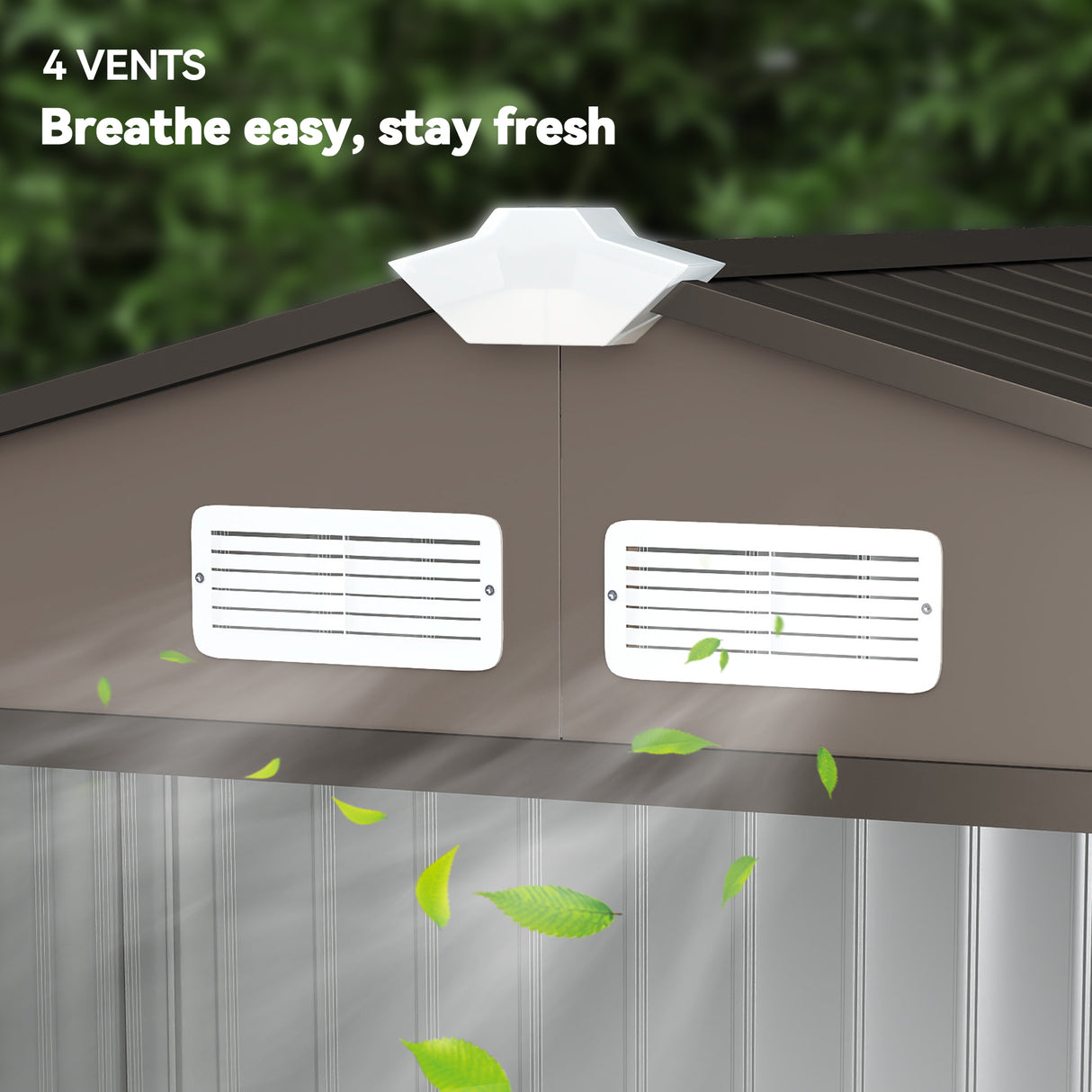 Galvanised Steel Outdoor Garden Shed 7ft x 4ft - Velmora