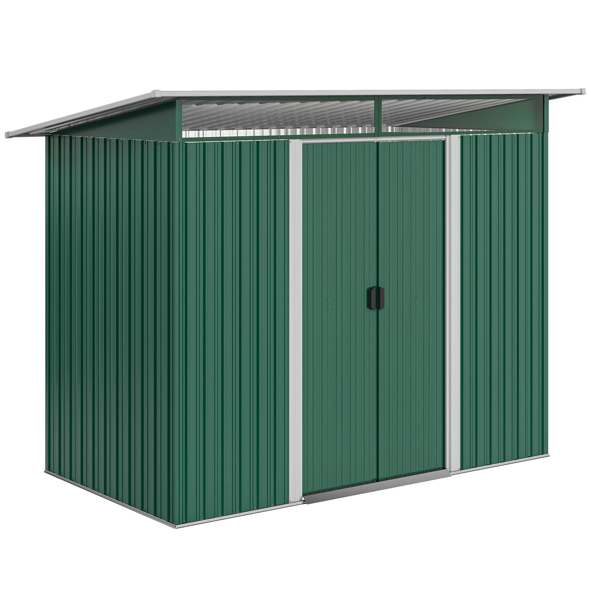 Galvanised Steel Outdoor Garden Shed 8.5ft x 4ft - Velmora