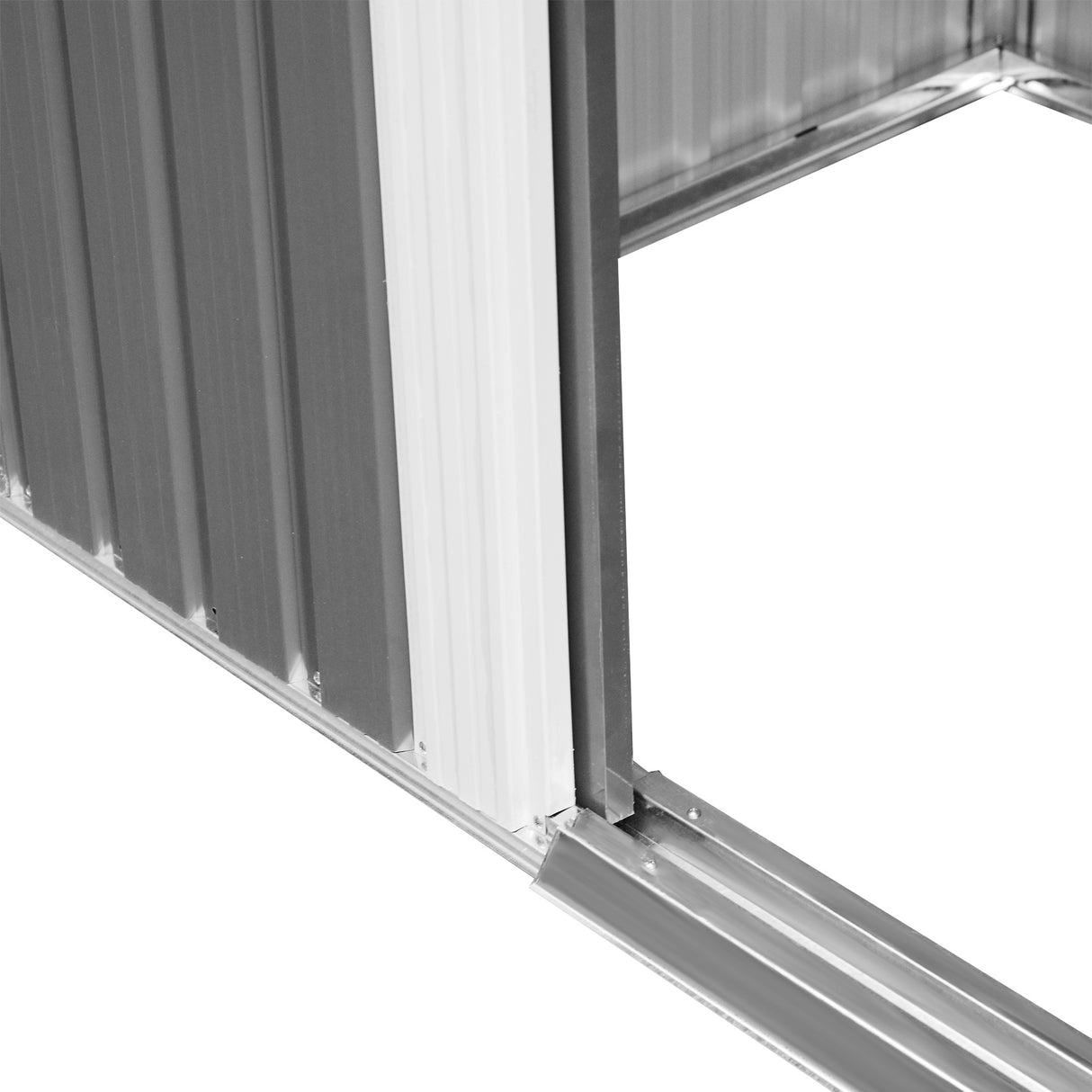 Galvanised Steel Outdoor Garden Shed 8.9ft x 6.5ft - Velmora