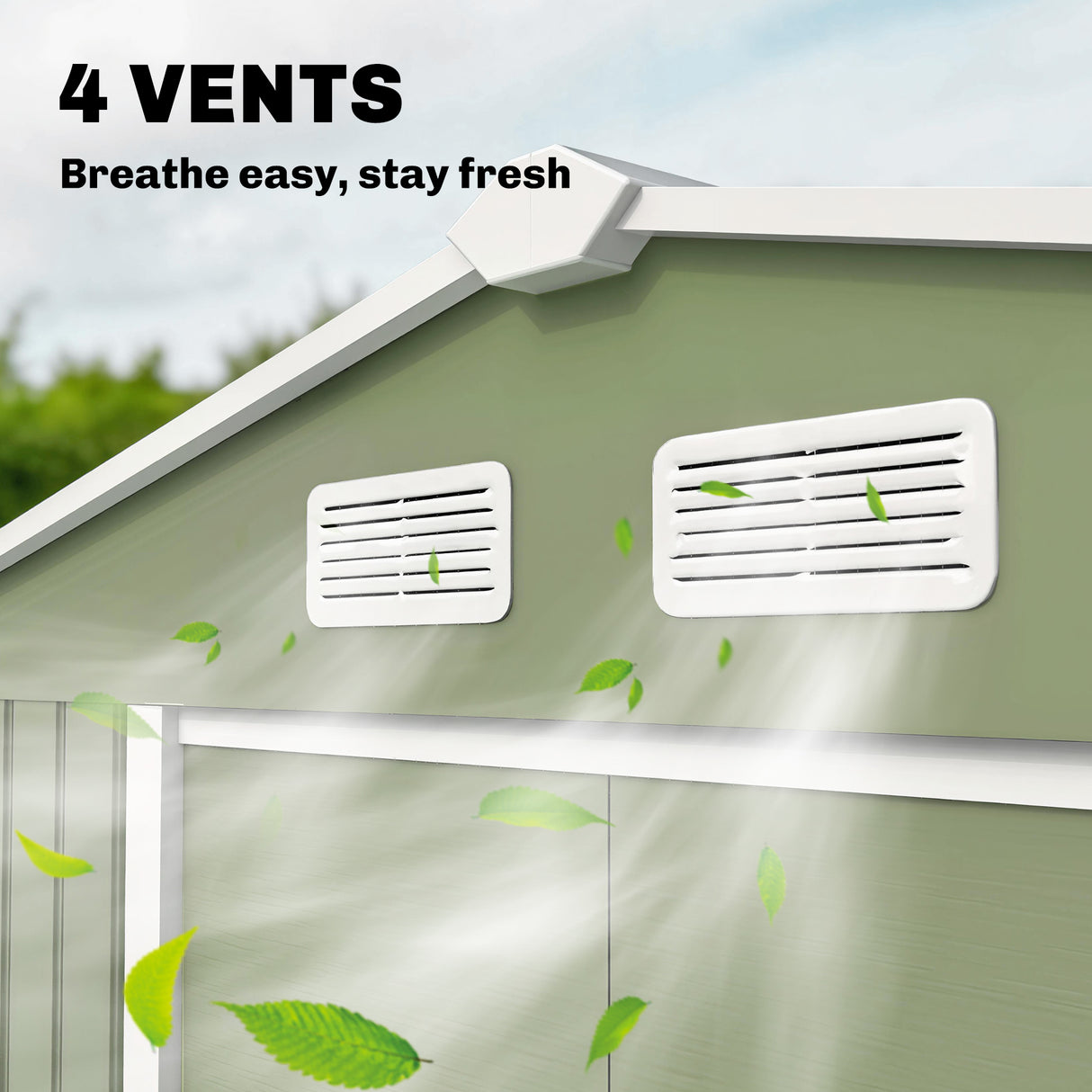 Galvanised Steel Outdoor Garden Shed 9ft x 6ft - Velmora