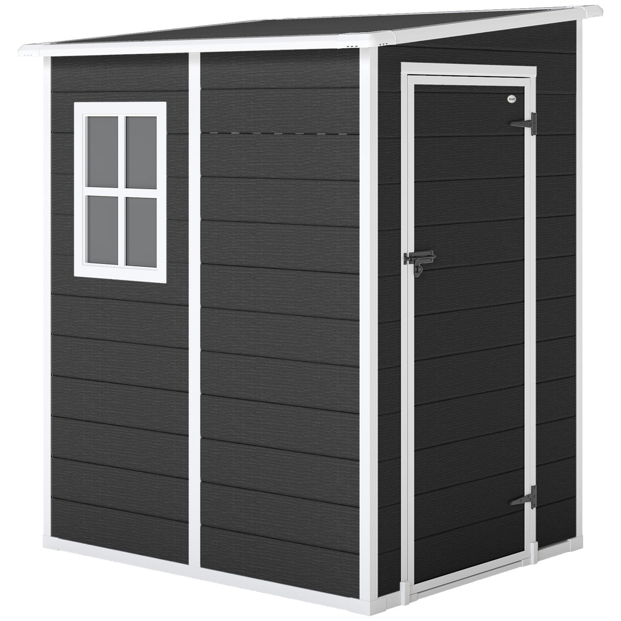 Galvanised Steel Outdoor Garden Storage Shed 4ft x 5ft - Velmora
