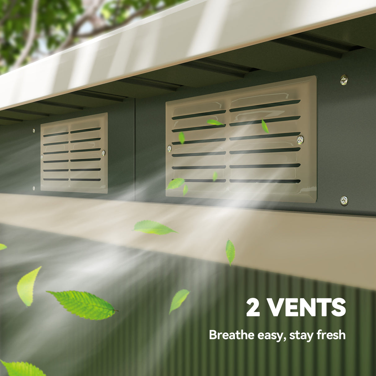 Galvanised Steel Outdoor Garden Storage Shed 9ft x 4ft - Velmora