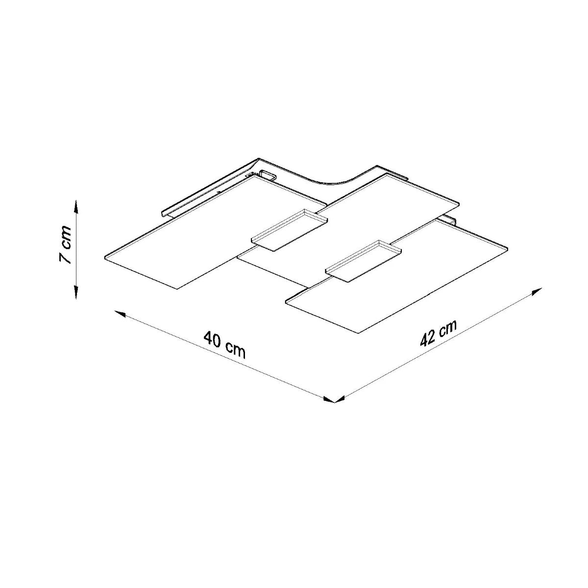 Glass Ceiling Light With Fabiano Lamp With Chrome Support - Tangerine