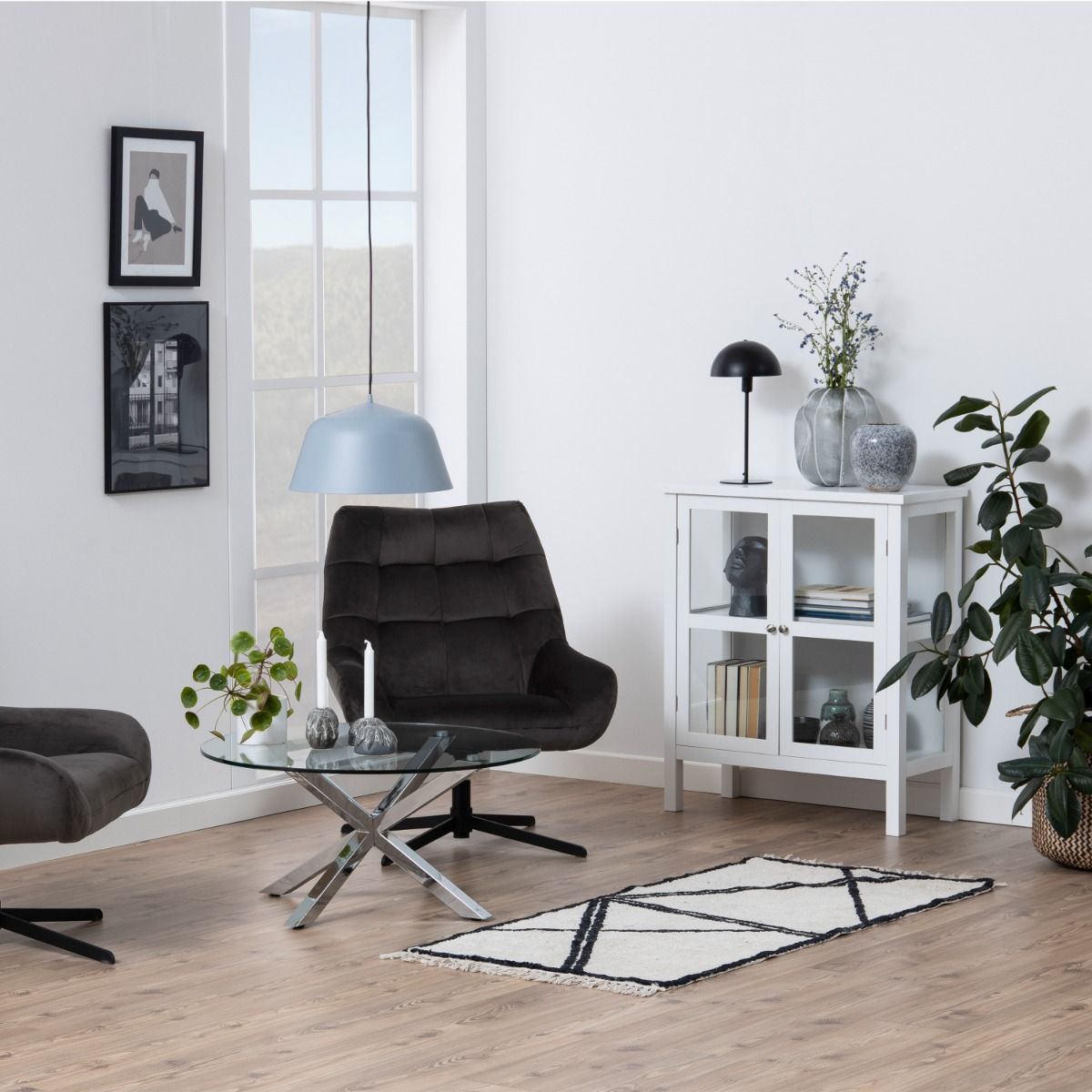 Glass Coffee Table 82cm Wide Round - Heaven