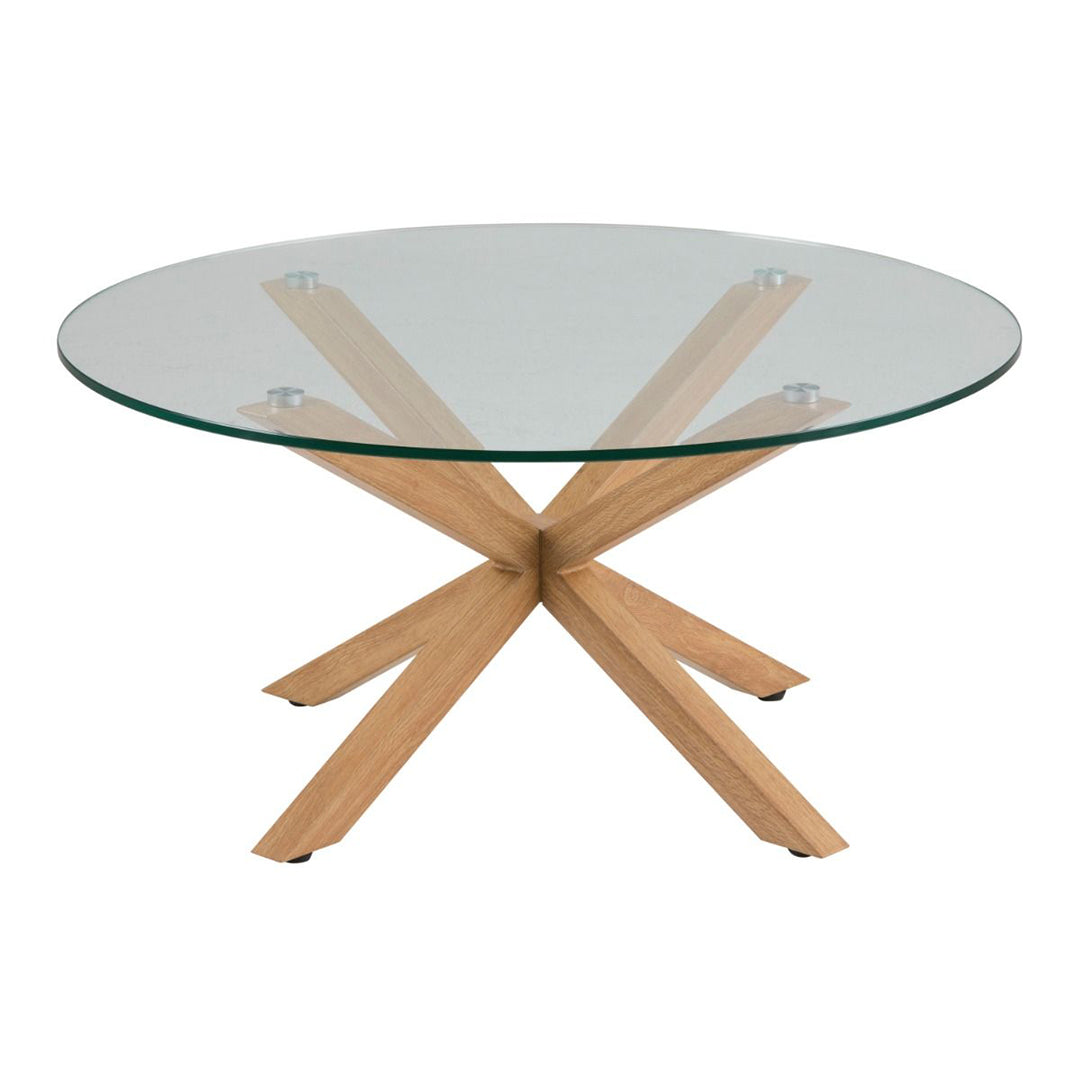 Glass Coffee Table 82cm Wide Round - Heaven