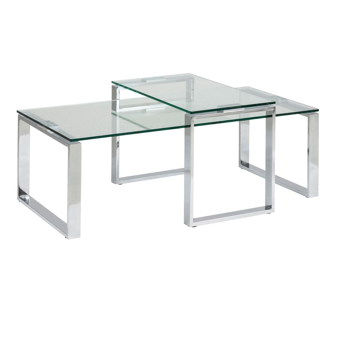 Glass Coffee Table in Set Of 2 - Katrine