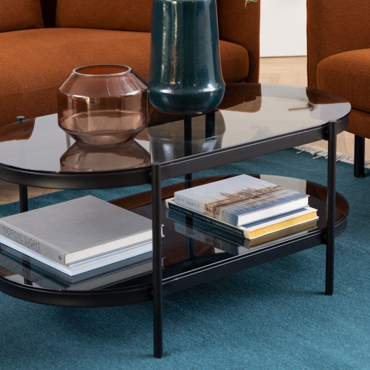 Glass Coffee Table Oval - Bayonne