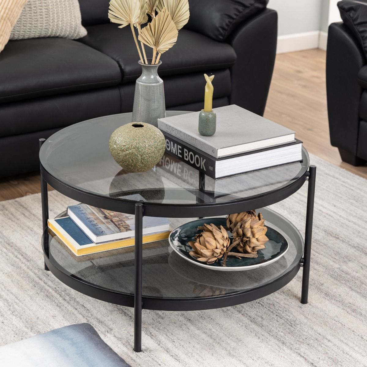 Glass Coffee Table Round - Bayonne