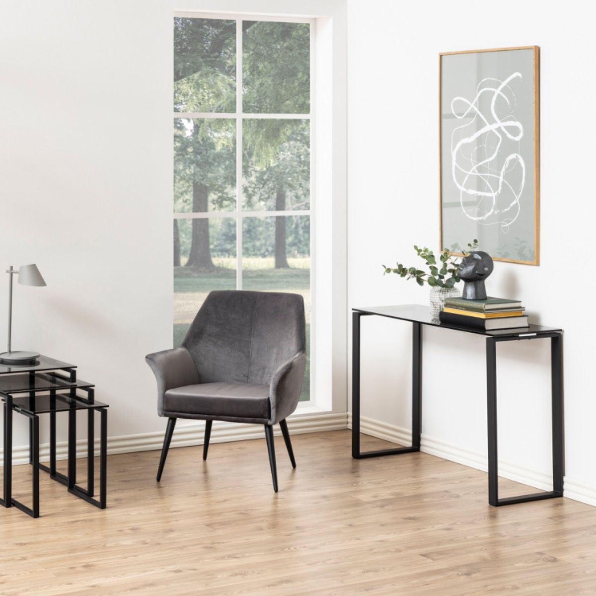 Glass Console Table - Katrine