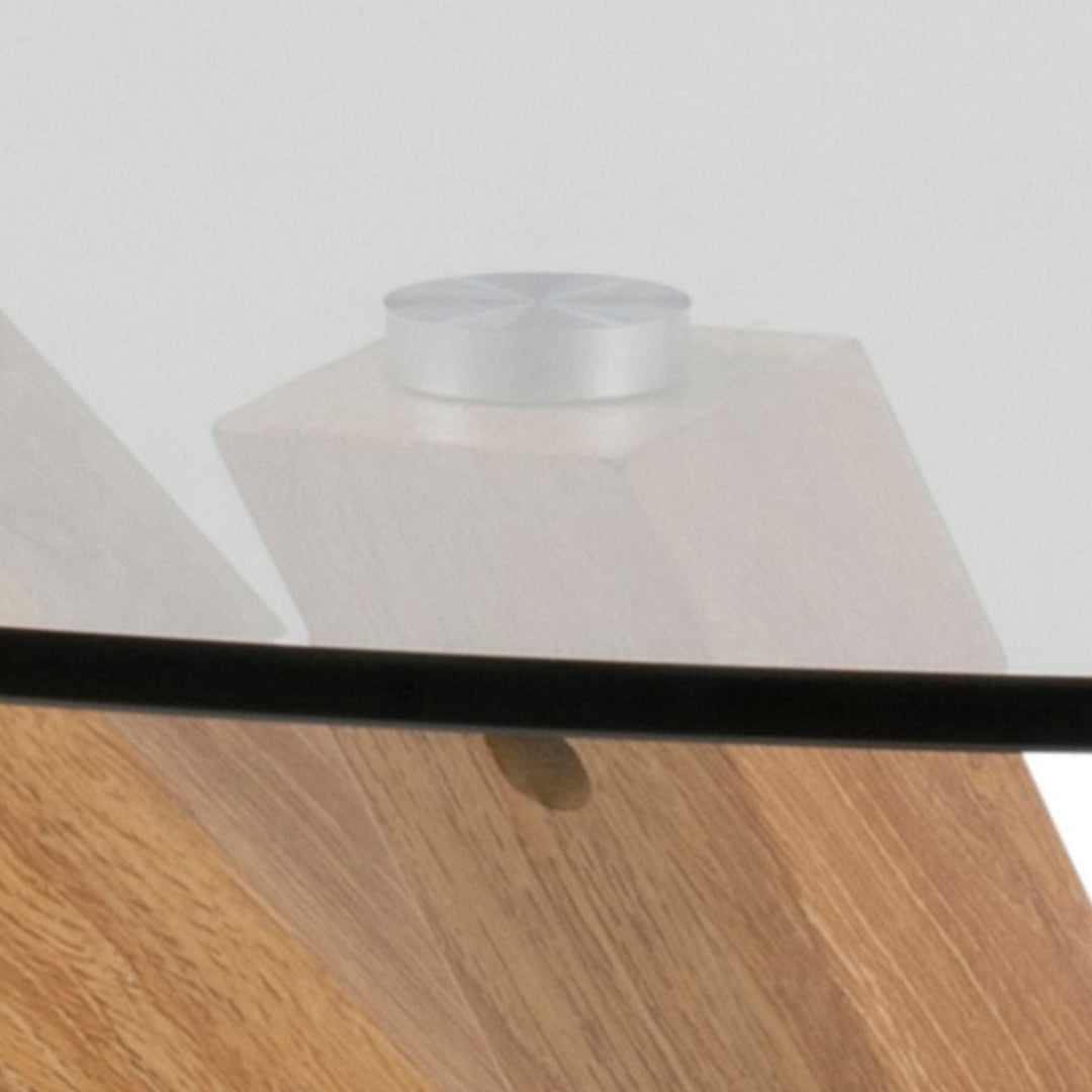 Glass Dining Table for 4 People 119cm Round - Heaven