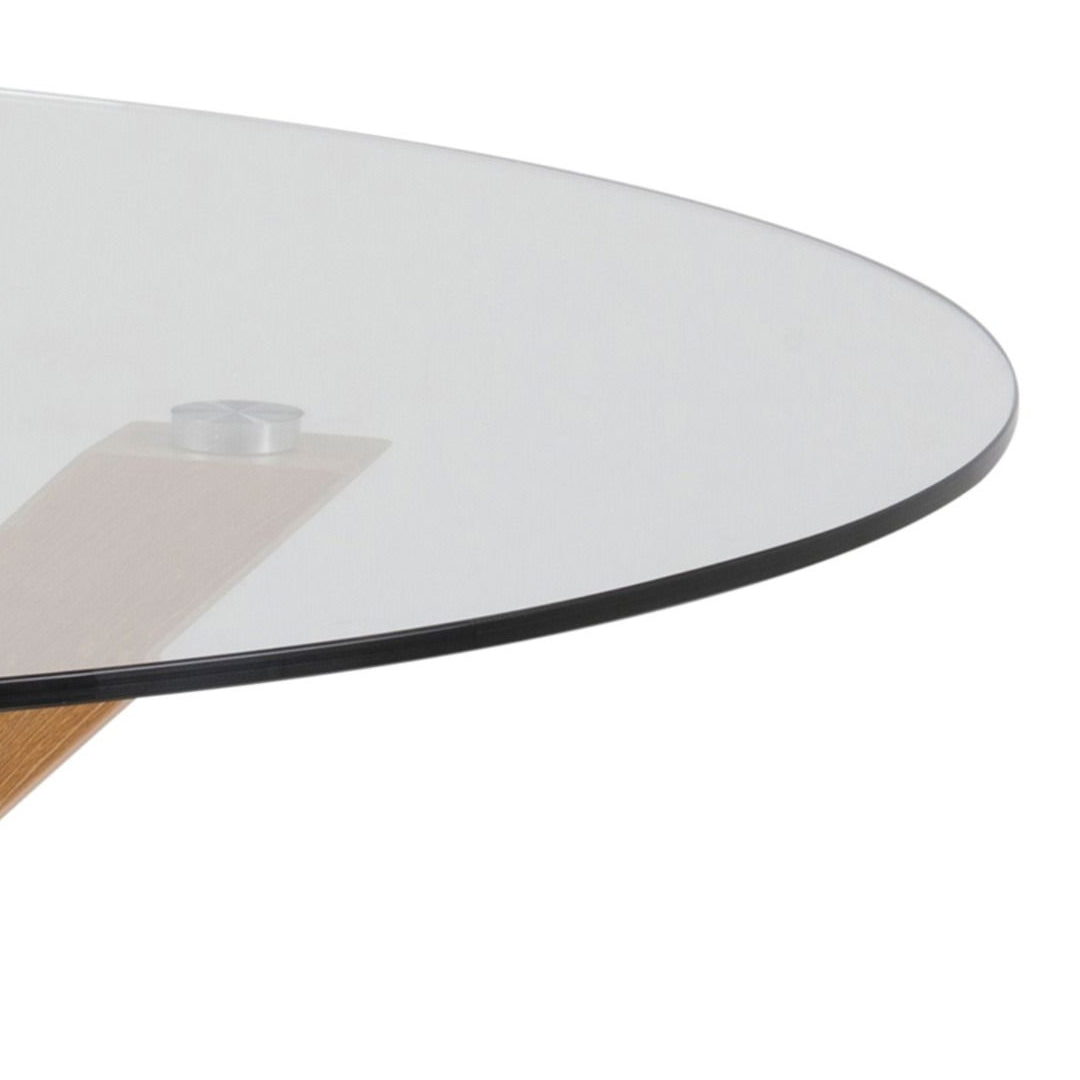 Glass Dining Table for 4 People 119cm Round - Heaven