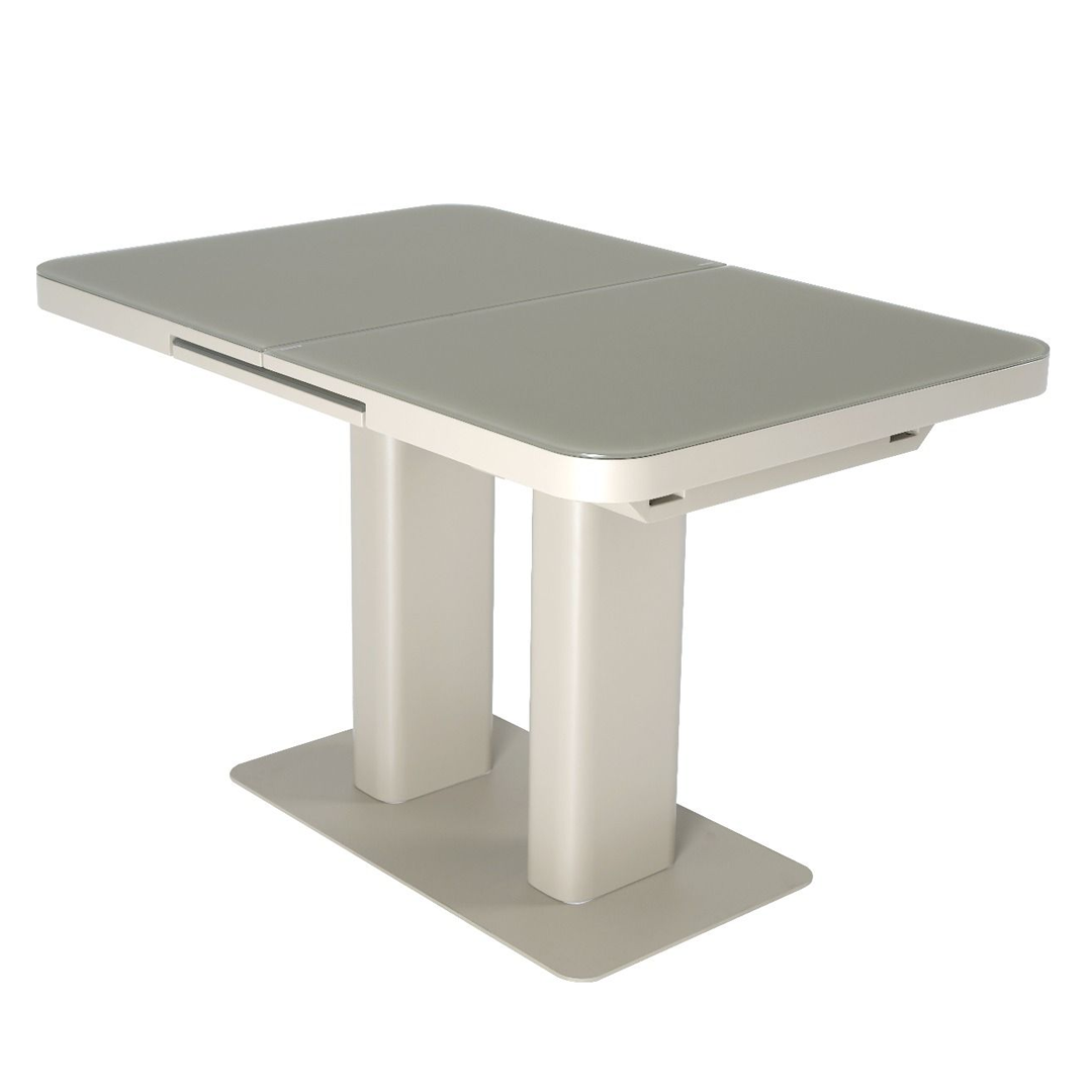 Glass Dining Table Extending in Rectangular for 4 to 6 People - Freya