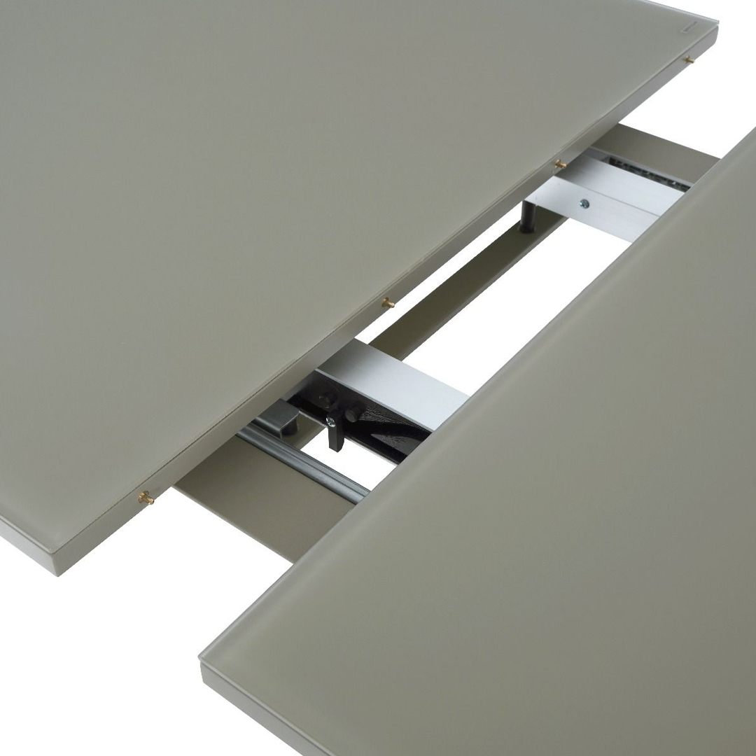 Glass Dining Table Extending in Rectangular for 4 to 6 People - Freya