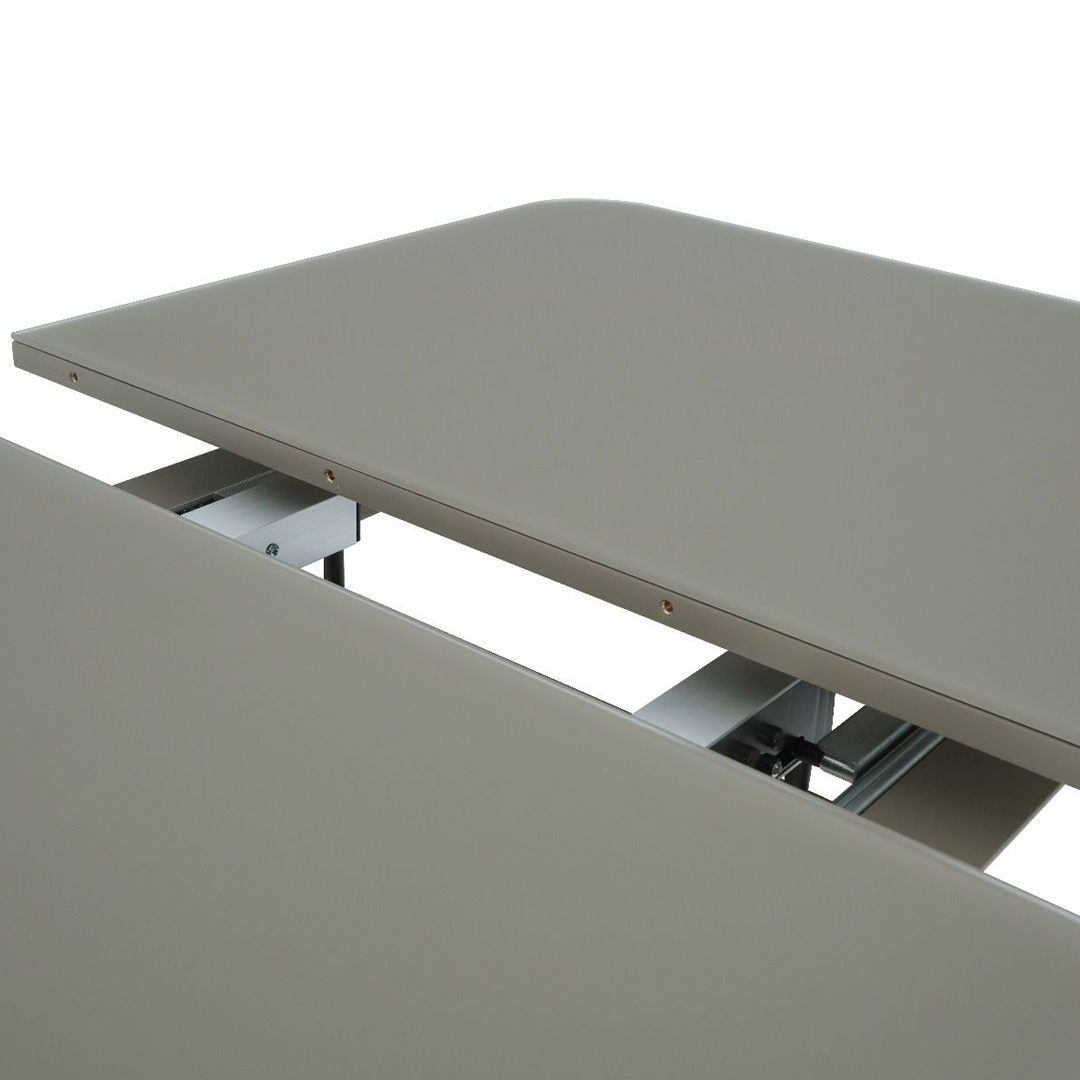 Glass Dining Table Extending in Rectangular for 4 to 6 People - Freya