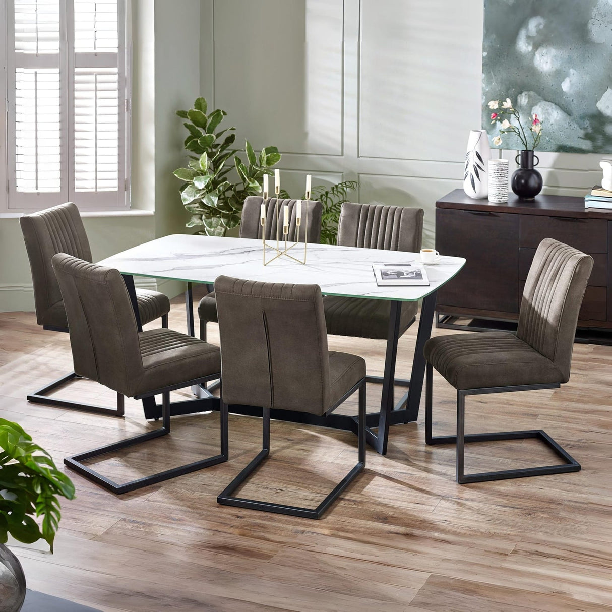 Glass Dining Table for 6 People - Olympus