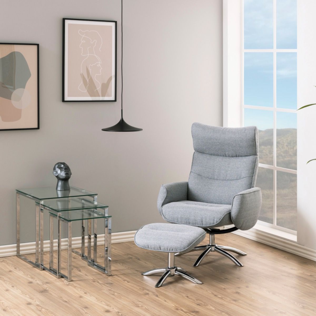 Glass Nest Of 3 Tables - Katrine