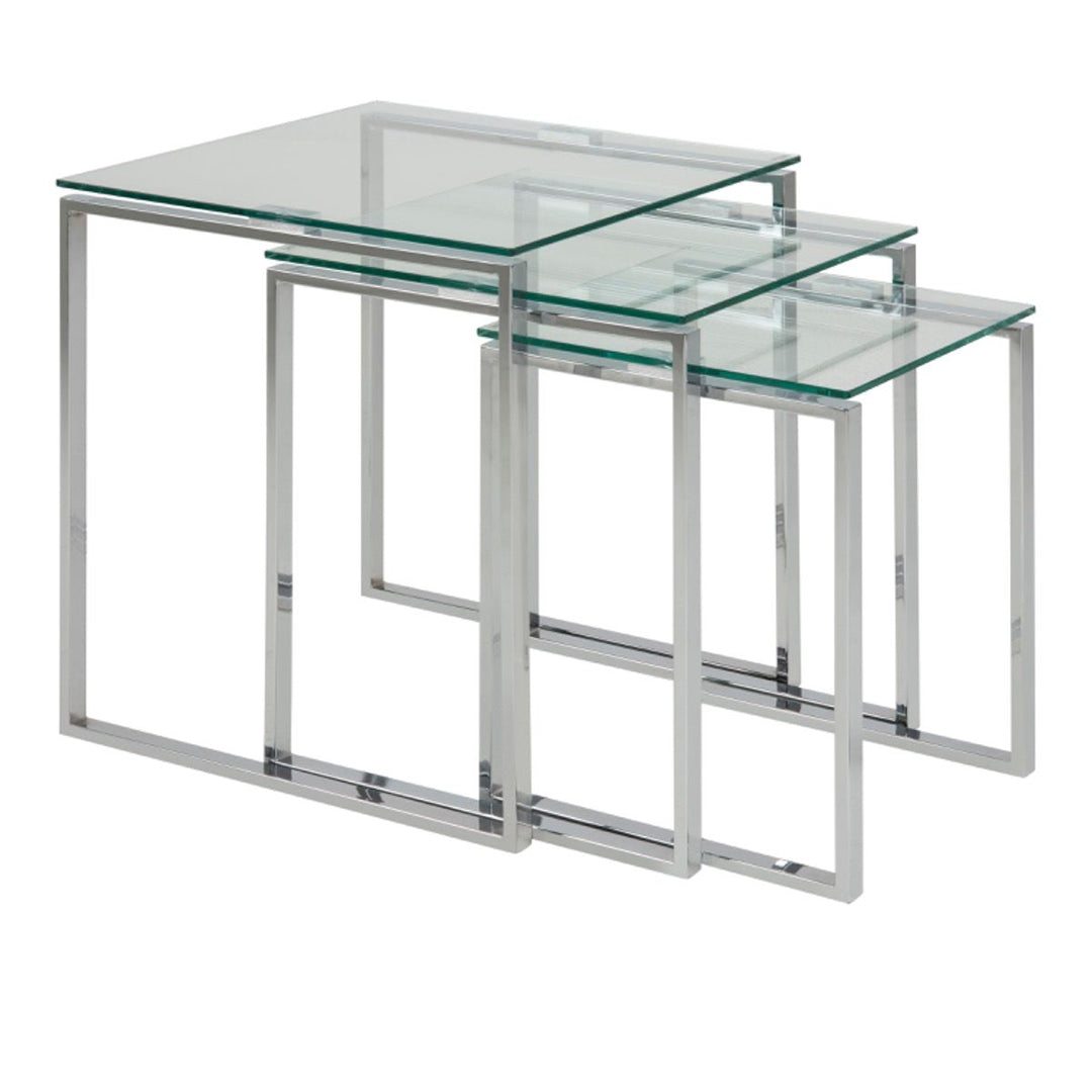 Glass Nest Of 3 Tables - Katrine