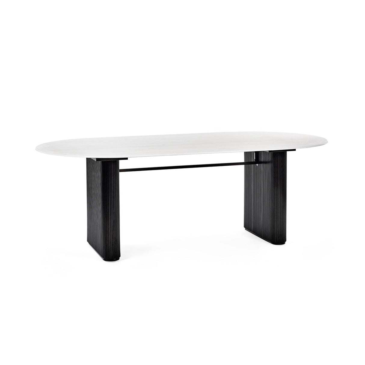 Glass Top Dining Table for 4 to 6 People Oval - Bolivia