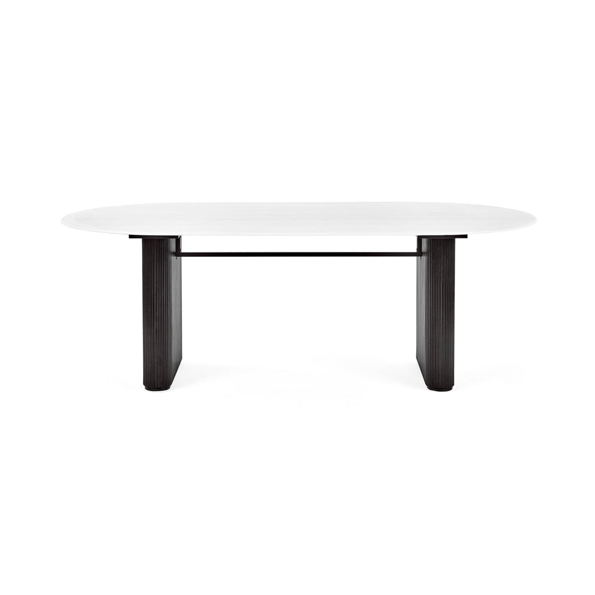 Glass Top Dining Table for 4 to 6 People Oval - Bolivia