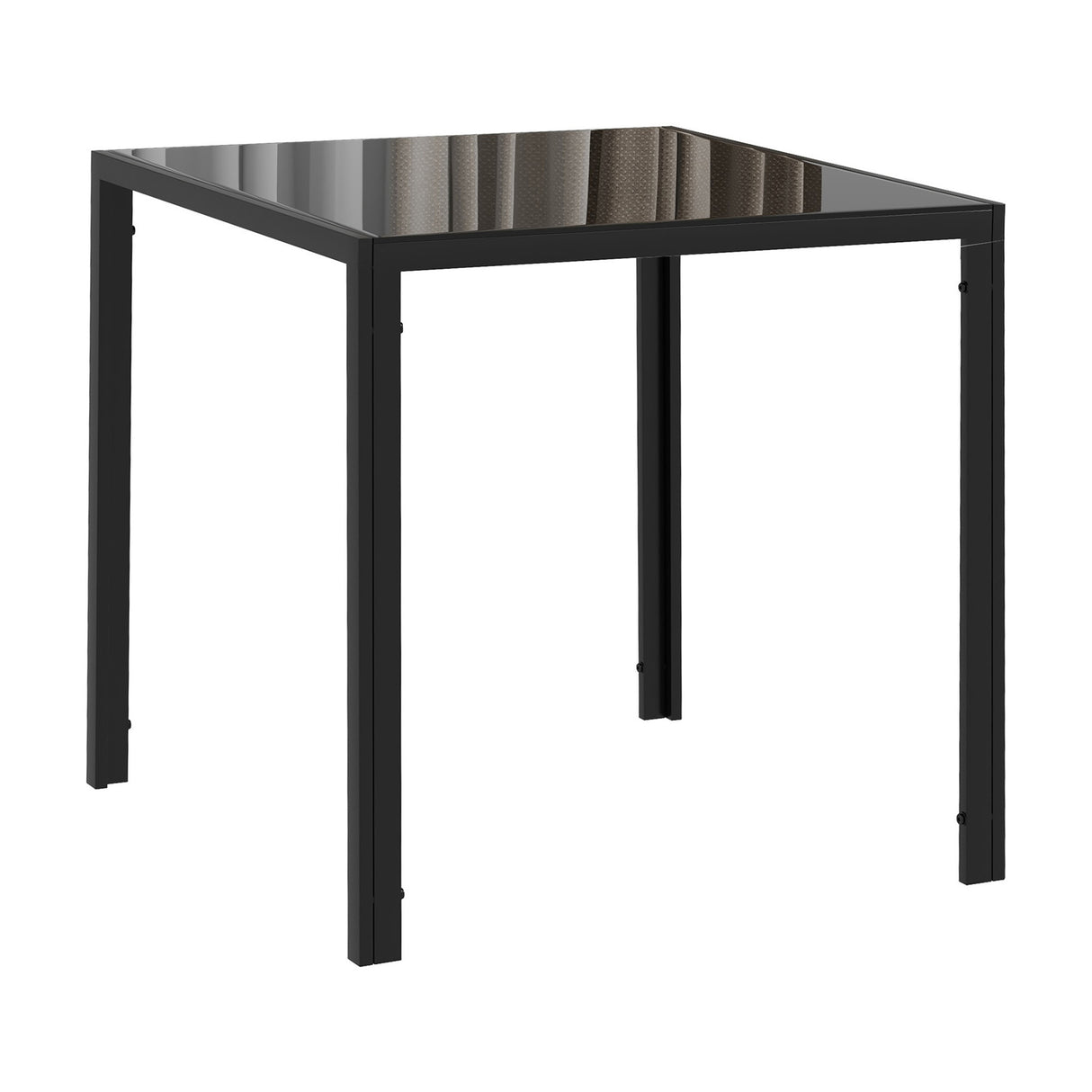Glass Top Kitchen Dining Table Square for 2 to 4 People - Velmora