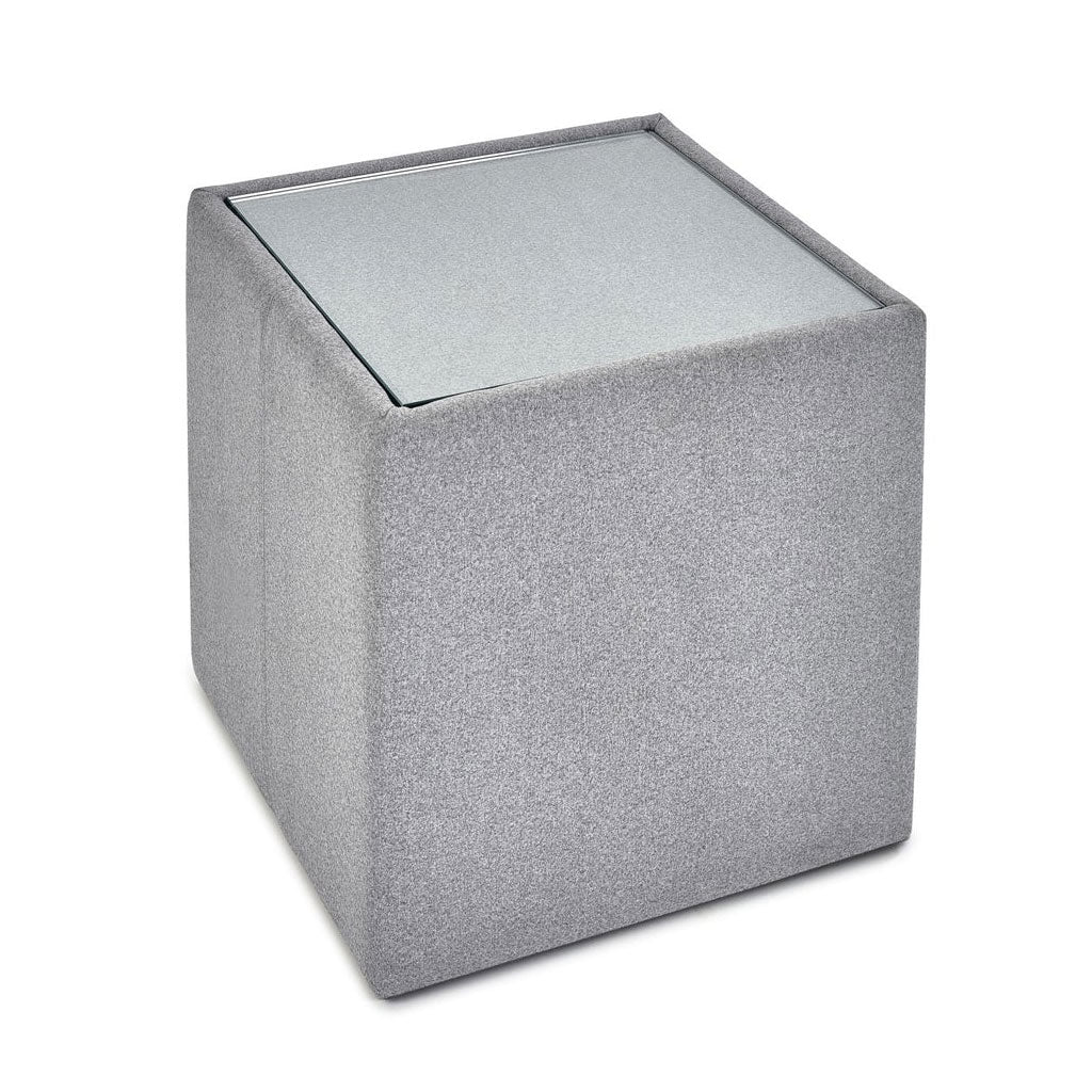 Glass Top Lamp Table With Fabric Base - Rohe