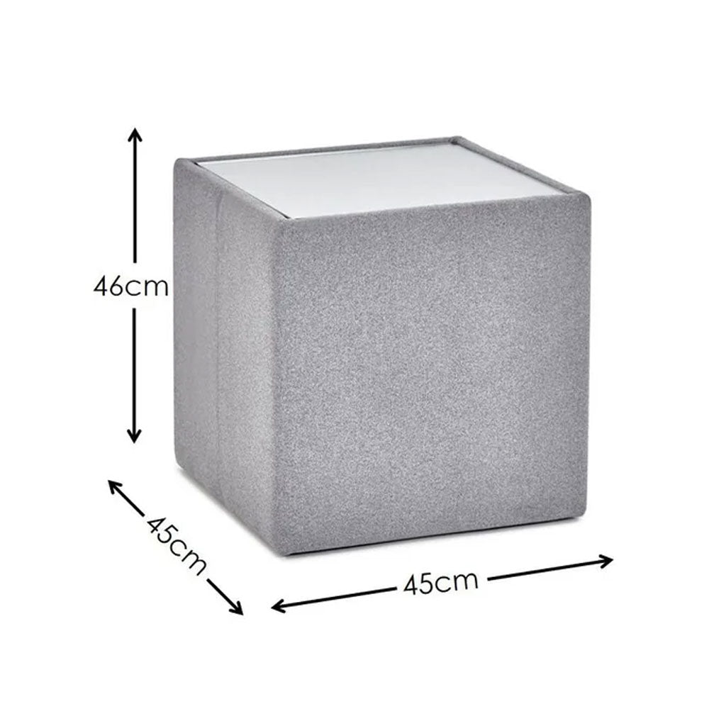 Glass Top Lamp Table With Fabric Base - Rohe