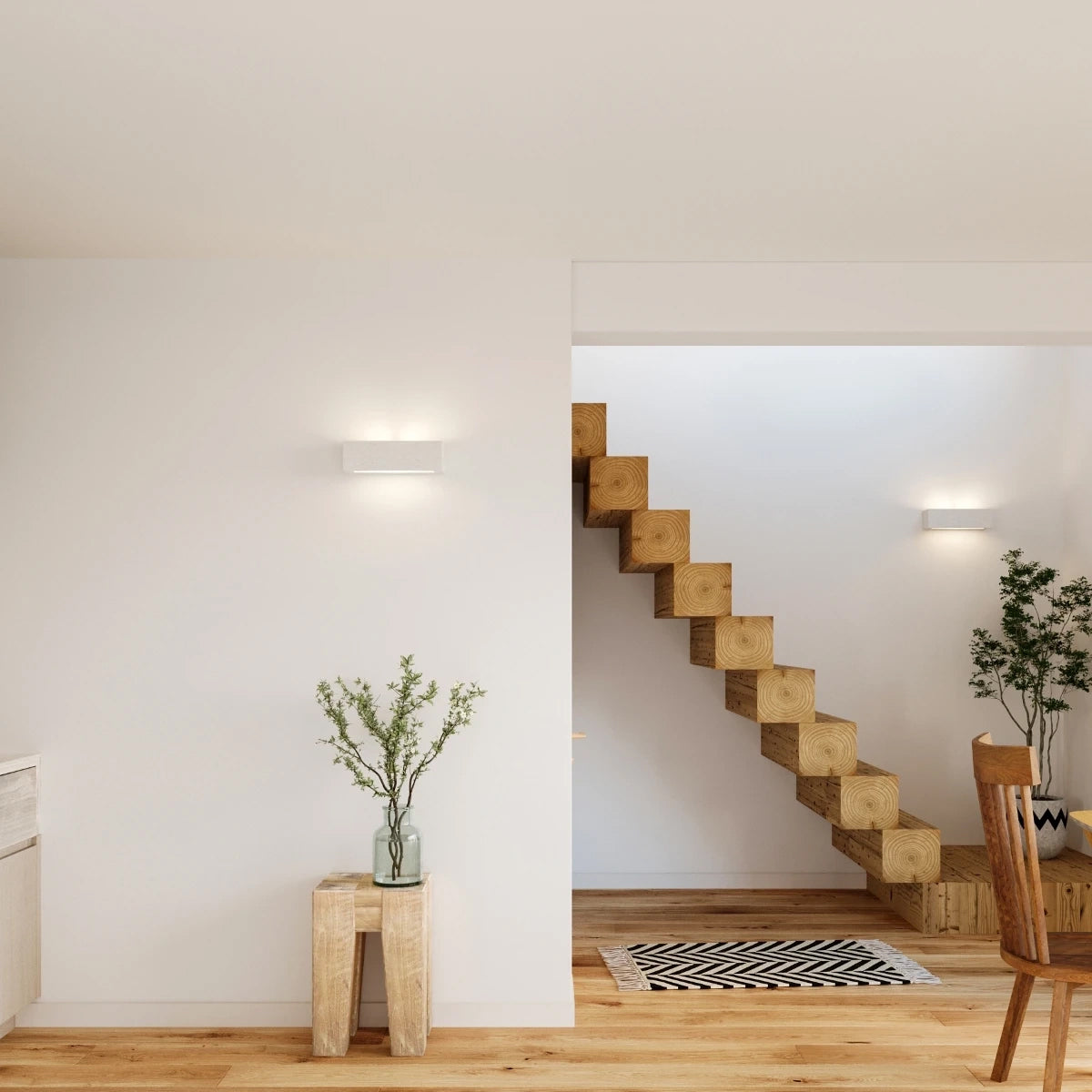 Glass Wall Light With Ceramic Lamp - Cafe Au Lait