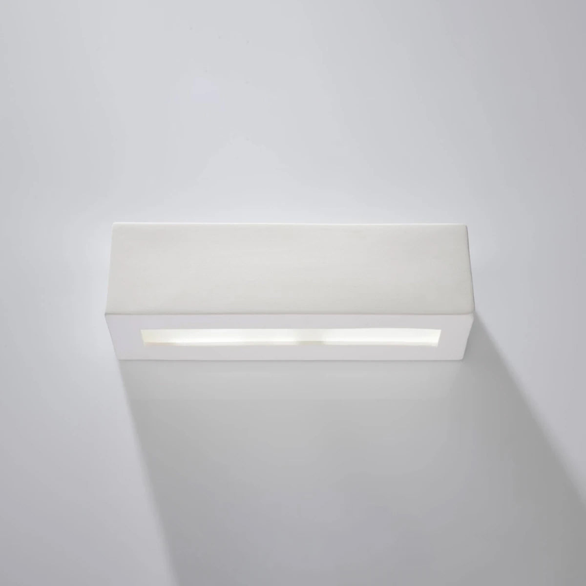 Glass Wall Light With Ceramic Lamp - Cafe Au Lait